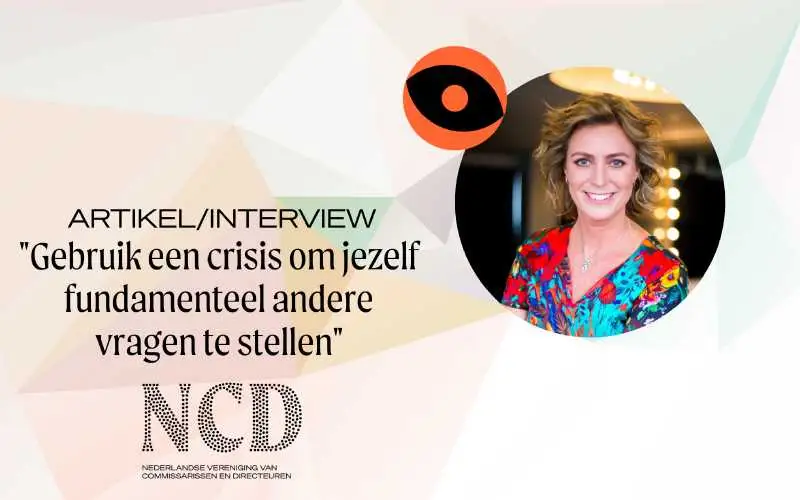 "Gebruik een crisis om jezelf fundamenteel andere vragen te stellen"